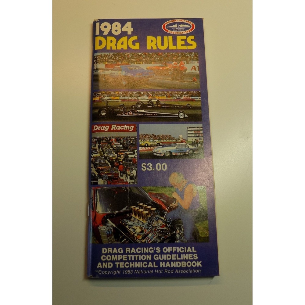 Vintage 1984 NHRA Drag Rules Official Competition Technical Handbook Winston